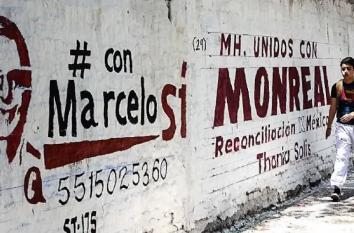 En al menos 11 estados del país, bardas, lonas y pendones pintados con los colores guinda, blanco y negro —emblemáticos de Morena— promueven la elección judicial del próximo 1 de junio, a pesar de que la ley prohíbe a los partidos políticos intervenir en este proceso.