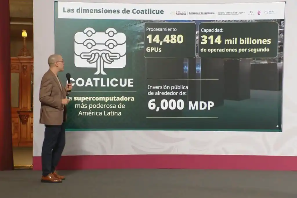 México presenta a Coatlicue, la supercomputadora más poderosa de America Latina.