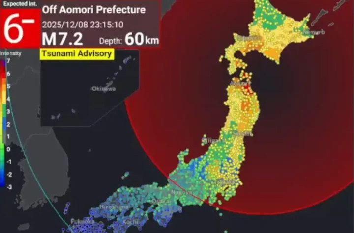 Japón activa alerta de tsunami tras terremoto de 7,6 en el Pacífico.