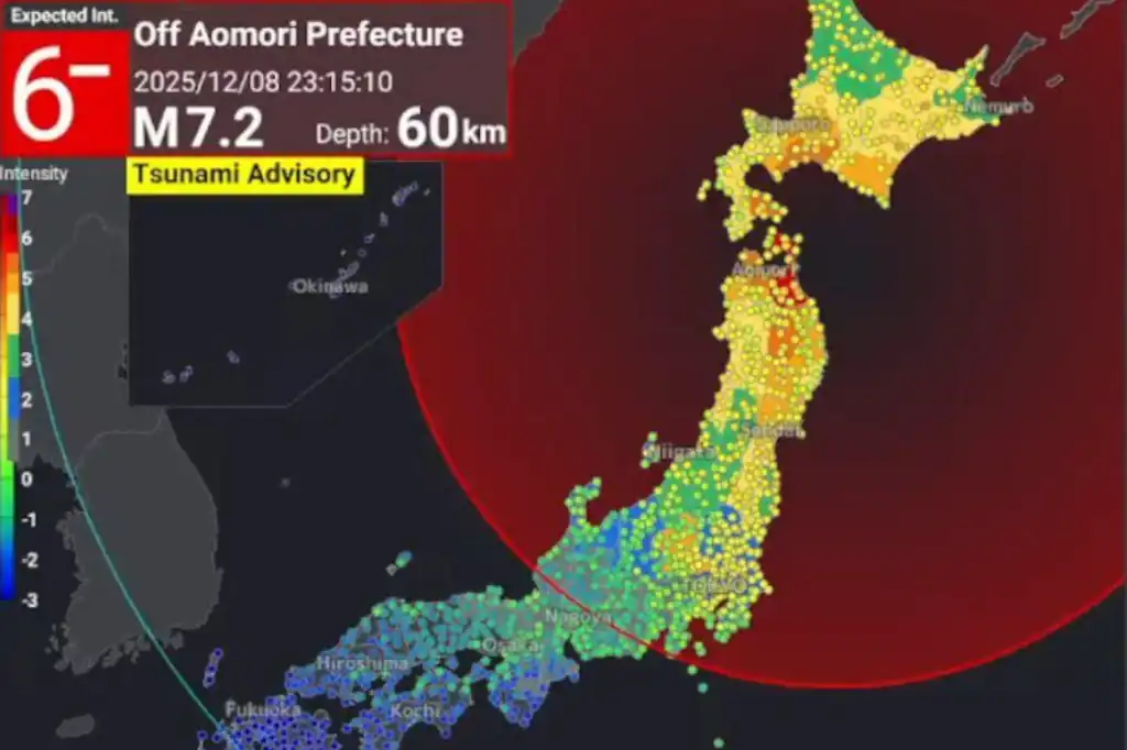 Japón activa alerta de tsunami tras terremoto de 7,6 en el Pacífico.